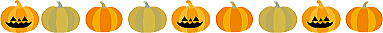 ハロウィンのかぼちゃのラインイラスト